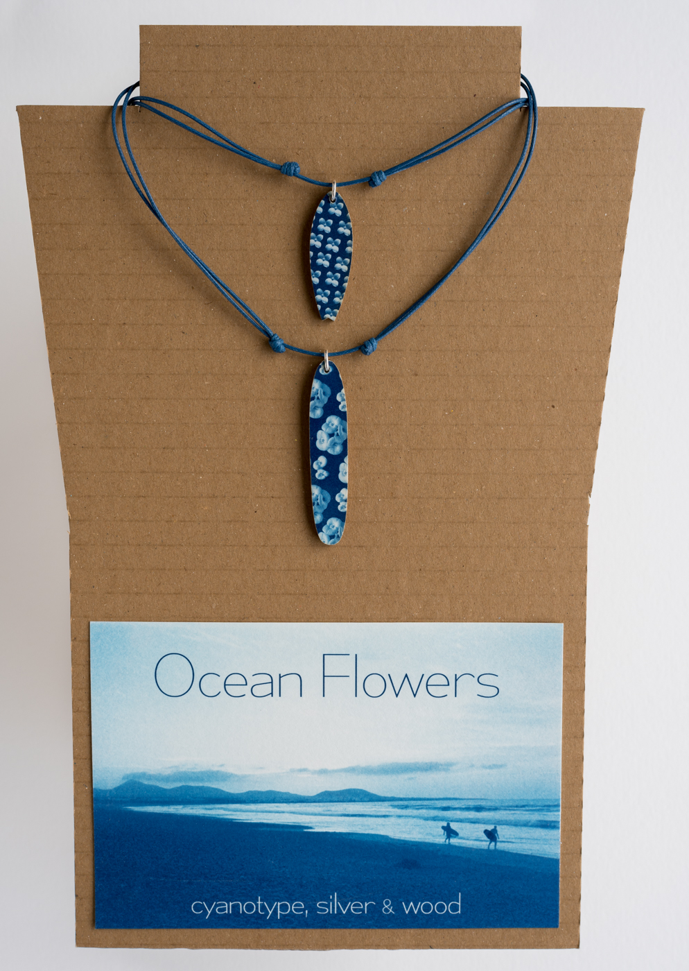 Ocean Flowers cyanotype surf neck